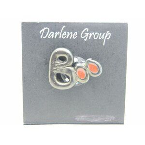Vintage Halloween BOO Black Orange Red Enamel Darlene Group Pin Brooch